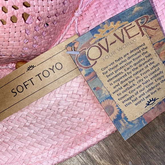 Co over pink straw cowboy hat new with tags - Picture 5 of 7